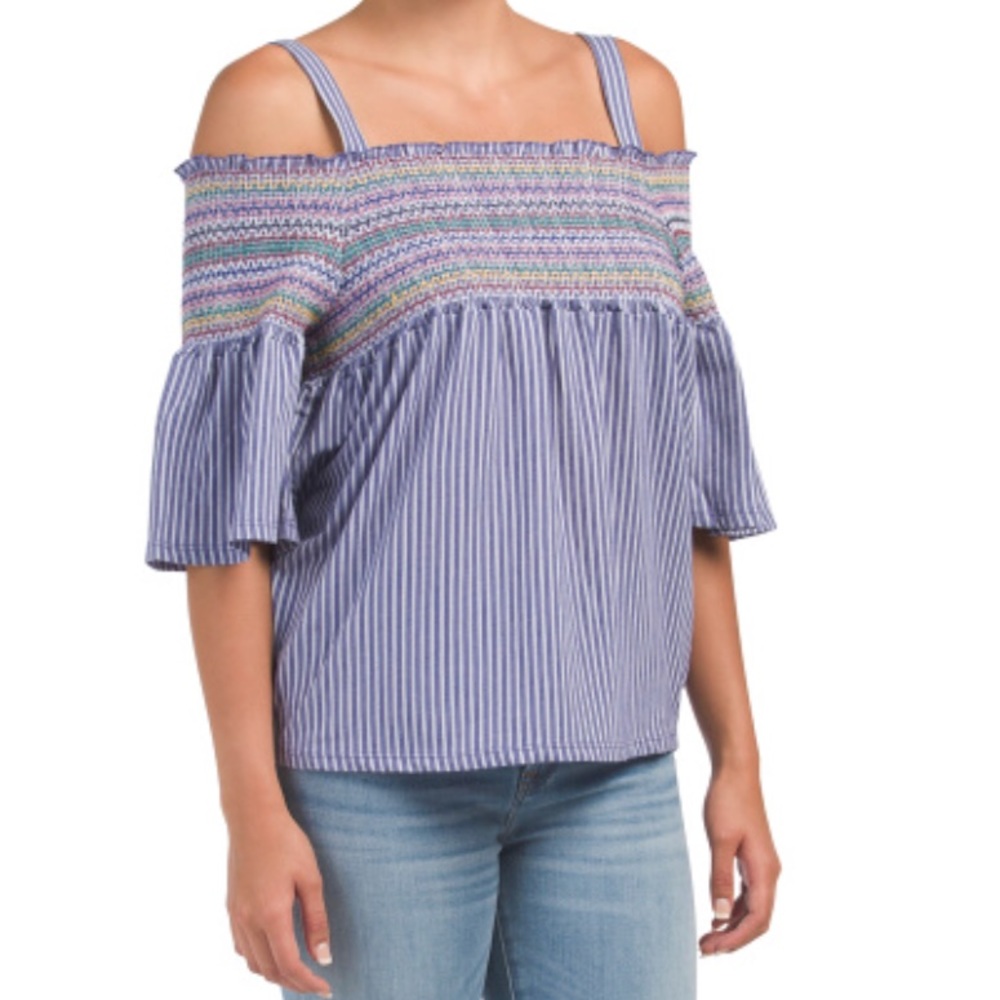 Smocked babydoll Top
